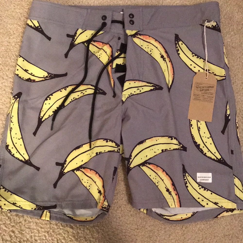 NWT Duvin Design Company - Banana Boardshorts 🍌